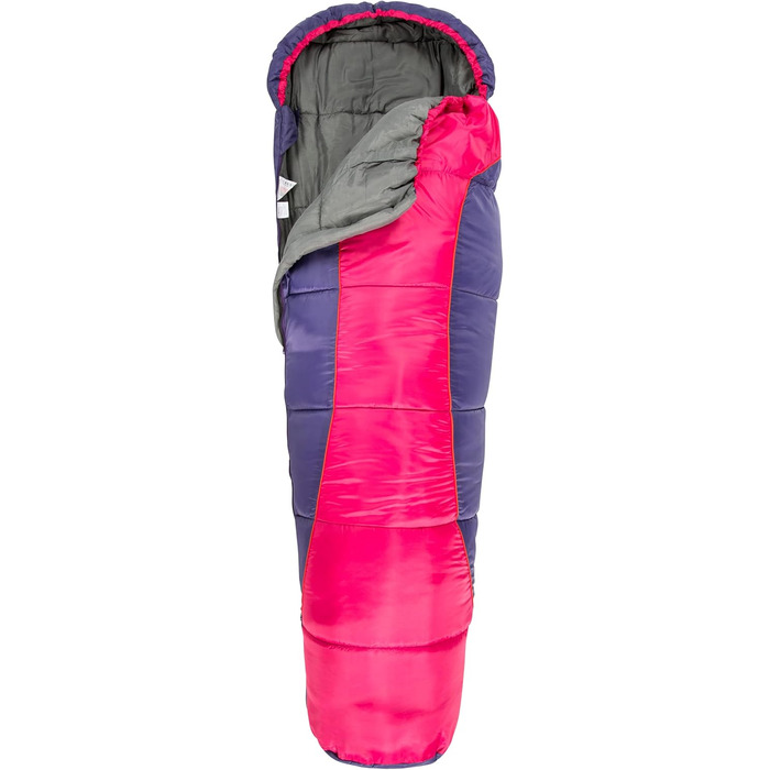 Сплячий мішок Trespass Bunka Unisex на 3 сезони з поролоновою наповнювачем (фіолетовий)