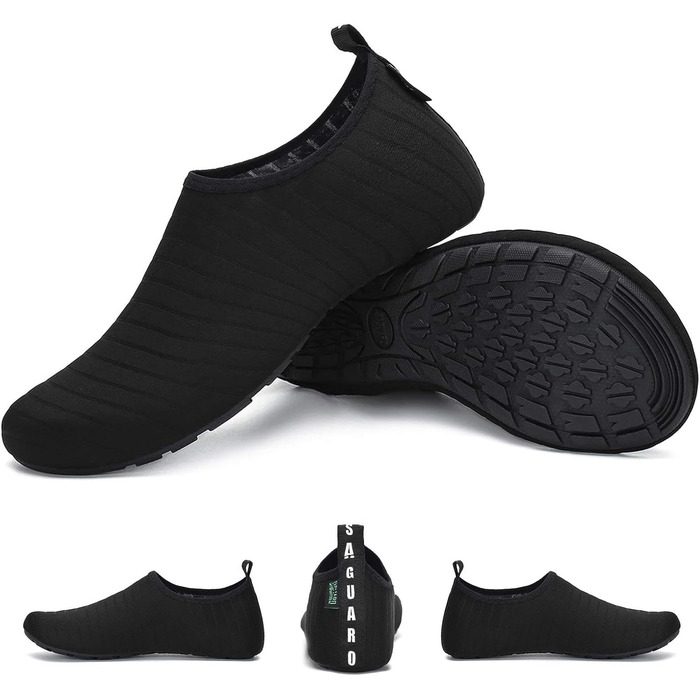 Чоботи для плавання Sagaro: чоловічі та жіночі, легкі, з неопрену, швидко сохнуть, для пляжу, серфінгу, розмір EU 36-47, Smoky Black