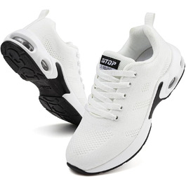 Жіночі кросівки для бігу та ходьби: дихаючі, з амортизацією, антиковзаючі, для залу та вулиці, білі, 37 EU