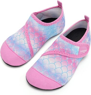 Дитячі аквашузи для купання WateLves: зручні, неслизькі, для басейну та пляжу (24/25 EU, 225 Рожево-блакитний)