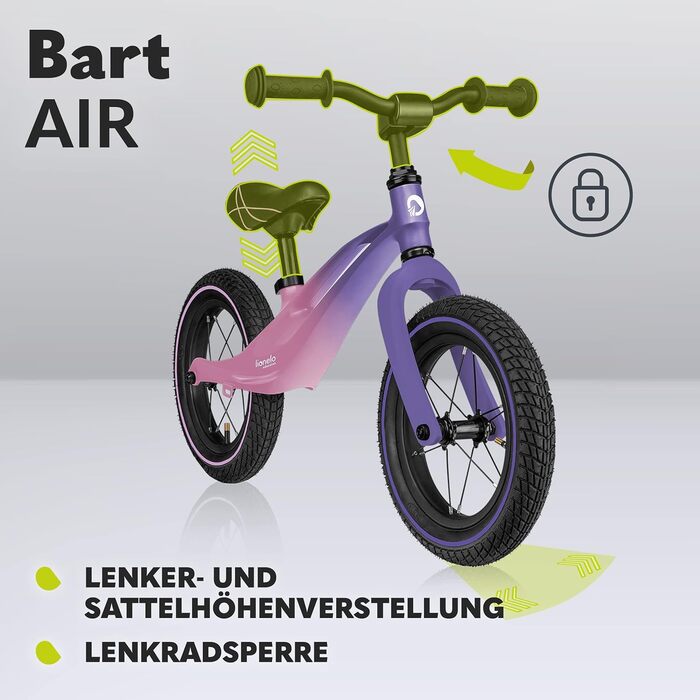 Беговел Lionelo Bart Air/Violett для дітей 2-3 років, 12