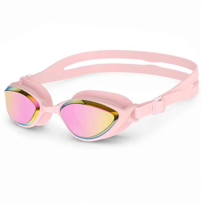 Окуляри для плавання Schwimmbrille (унісекс, рожеві) - антифог, комфортні для дорослих
