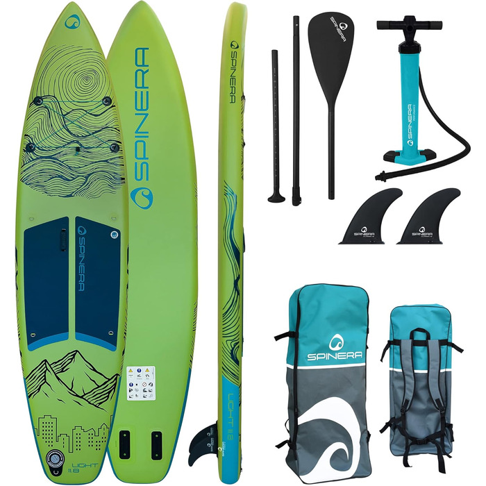 Надувна SUP-дошка SPINERA Light 11'8, 360x84,5x15 см для веслування стоячи