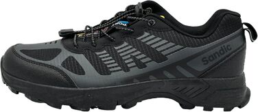 Чоловічі та жіночі трекінгові черевики для хайкінгу та бігу (43 EU, чорний, темно-сірий)