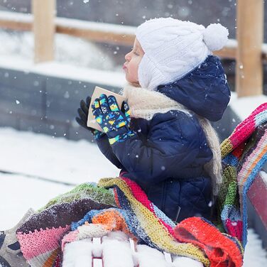 EVBEA Лижні рукавички для чоловіків, жінок і дітей, зимові, водонепроникні, екстратеплі, дихаючі, з утеплювачем, легкі, терморукавички для дітей, сині, розмір M