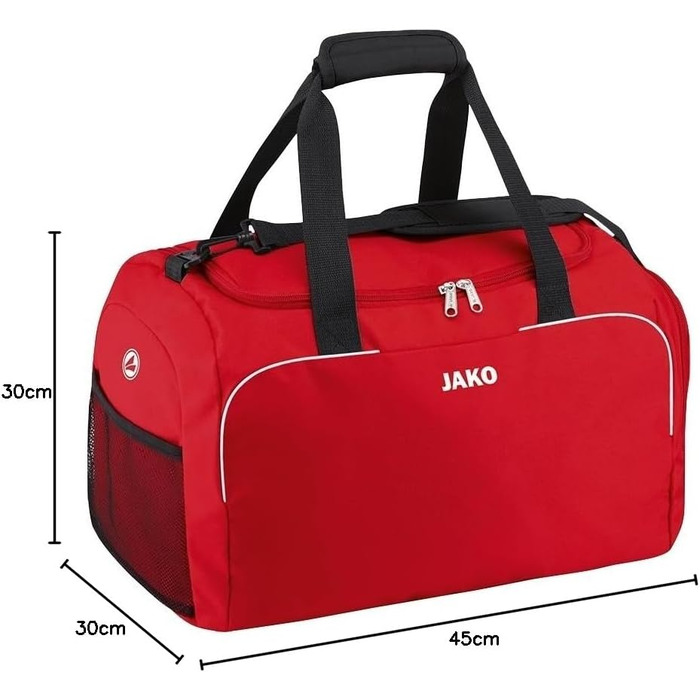 Дитяча спортивна сумка JAKO Classico 45x30x30 см, червона