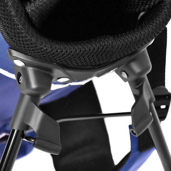 Сумка для гольфу COSTWAY з підставкою, водонепроникною накидкой та 4 відділеннями, легка переносна сумка з кишенею для олівців та регульованим ременем, для жінок та чоловіків (блакитна)