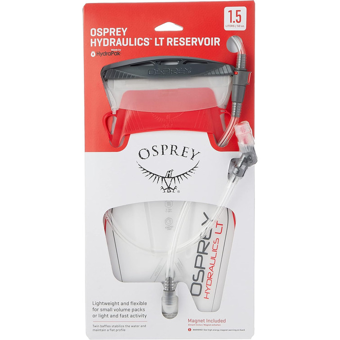 Гідратор Osprey Hydraulics LT 2.5 л, червоний, резервуар для води