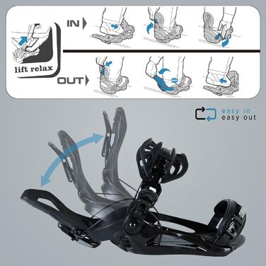Кріплення для сноуборду XCMAN, чорні, розмір M - для чоловіків