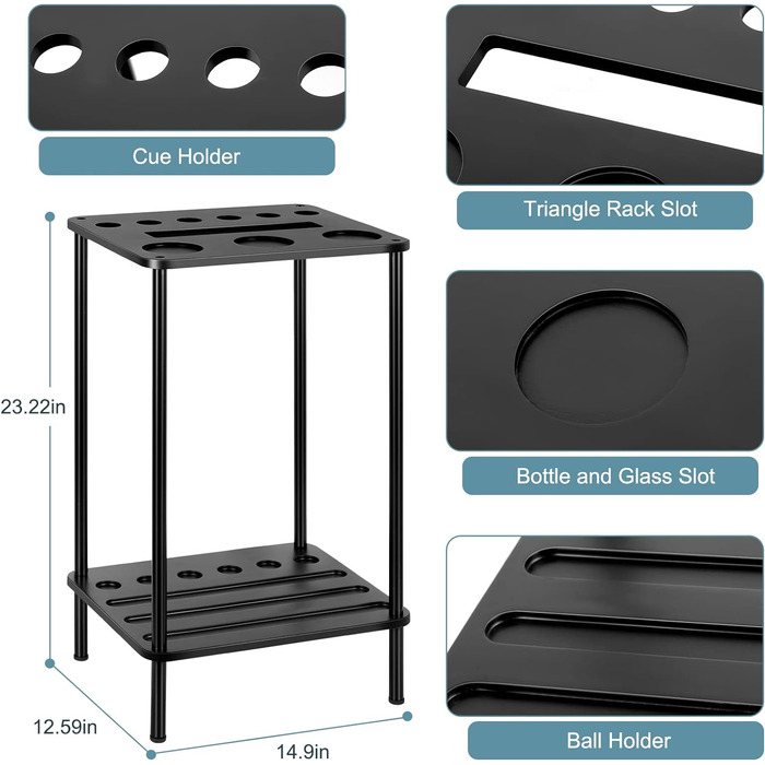 Стійка для більярдних київ Bodenständer на 6 київ, бамбук (чорний)