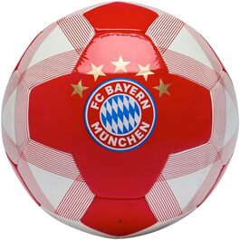 Футбольний м'яч FC Bayern München, графіка, червоно-білий, розмір 5, з наліпкою