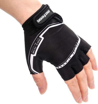 Велосипедні рукавички Meteor для дітей унісекс - Gel BMX рукавички Jr, розмір S, ширина долоні 6.5-7см, RACING