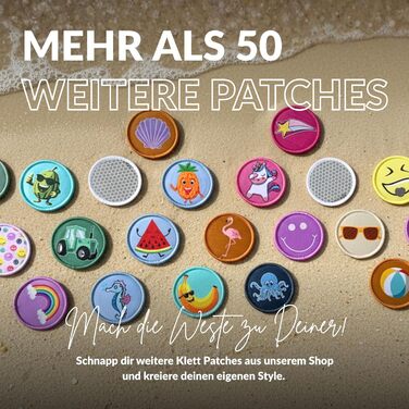 Навчальний плавець для дітей NOARD Kinder Schwiweste: 40+ нашивок для персоналізації, різні дизайни та розміри, 15–30 кг, 2–6 років, сертифікат EN 13138-1:2021, Siply green (L, Ocean Friends)