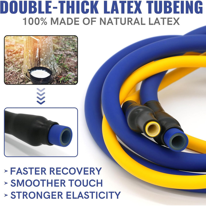 Резинки для фітнесу Aihoye з ручками, набір 12 шт. (4.5-68 кг), для фітнесу, реабілітації та силових тренувань