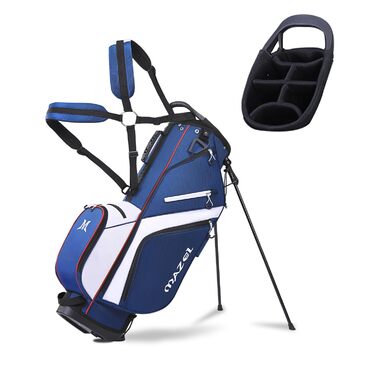 Гольф-сумка MAZEL з 6-ма перегородками, 7 водонепроникними кишенями, великим об'ємом, водонепроникним матеріалом та посиленим підпоясним ременем, легка, синього кольору