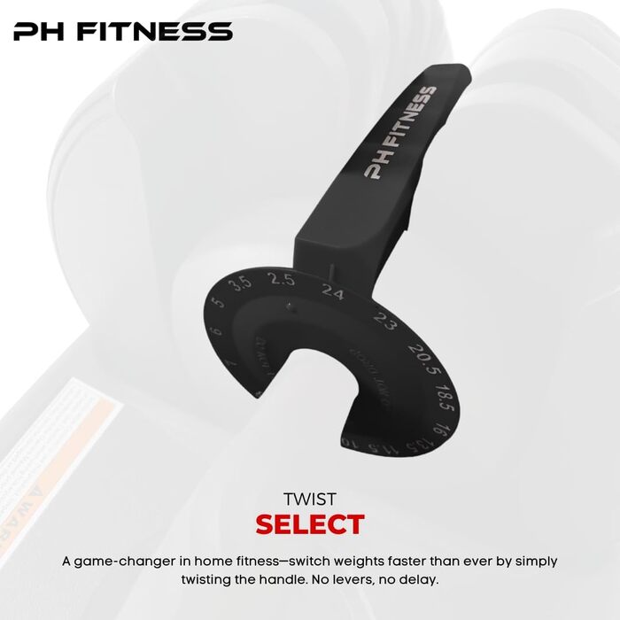 Регульована штанга 24 кг – окрема – 15-в-1, обертання однією рукою – 2,5–24 кг – компактна, економна штанга для домашнього спортзалу та силових тренувань (чорна)