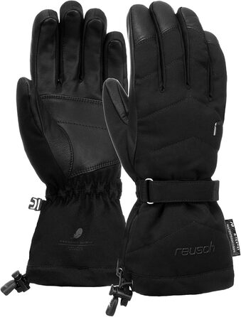 Жіночі лижні рукавички Reusch Nadia R-Tex XT, пухова ізоляція, водонепроникна мембрана, дуже теплі зимові рукавички для снігу, чорні