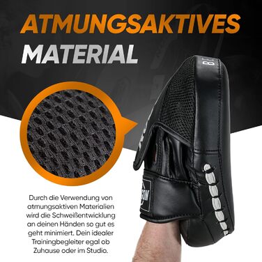 MADGON Боксерські рукавички-лапи для ударів, 1 пара, чорно-білі, для боксу, MMA, кікбоксингу, тхеквондо