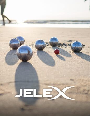 Набір металевих куль для бочче JELEX Throwback, 6 шт з різними візерунками, вимірювачем відстані, дерев'яною мішенню, у сумці, для дорослих і дітей