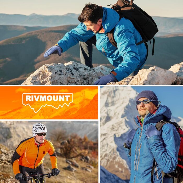 Зимові рукавички Rivmount RG802 Black: водонепроникні, теплі, для катання на лижах, велосипеді, мотоциклі та повсякденного використання