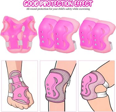 Дитячий шолом CLISPEED з наколінниками, 7-в-1, захист для роликів, скейтборду, велосипеда, 3-8 років, регульований