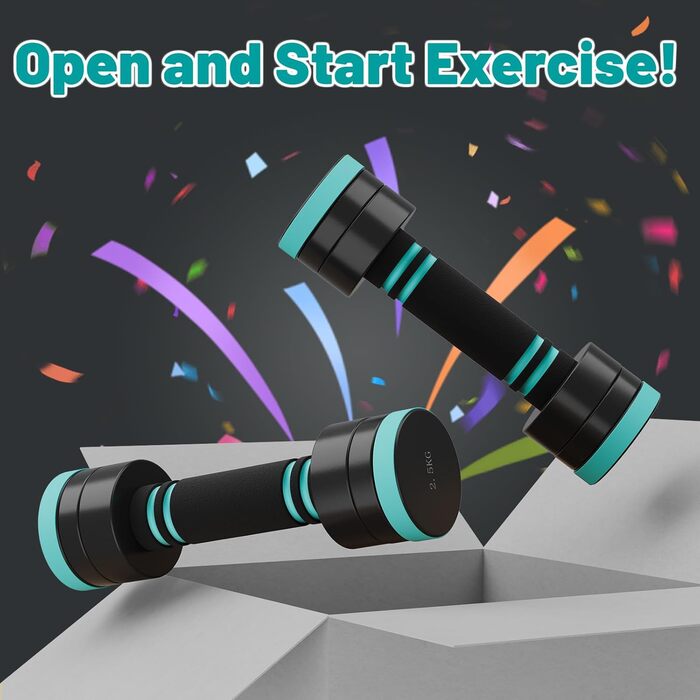 Набір гантелей Dripex, регульовані, сталеві, 2 шт. по 2.5 кг, 2 шт. по 5 кг, 2 шт. по 10 кг, для дому