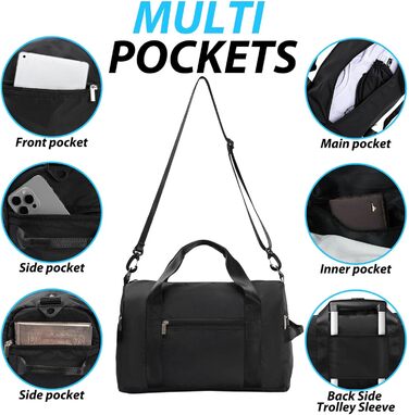 Спортивна сумка DAYGOS для чоловіків, дорожня сумка з відділенням для взуття та мокрих речей, водонепроникна. Ідеальна для спорту, тренувань, залу та подорожей (20 л)