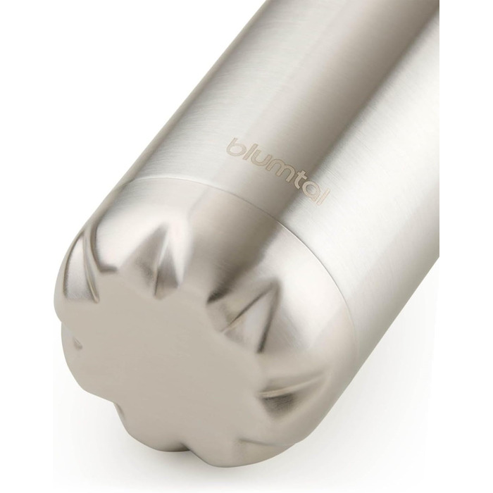 Фляга для води Blumtal 750 мл з нержавіючої сталі - ізотермічна, без BPA, з подвійними стінками, срібна