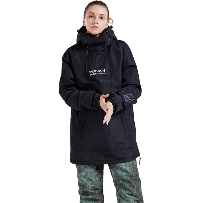 Жіночий гірськолижний костюм Bluemagic: тепла, водонепроникна та дихаюча куртка-софтшелл, зелений (L, чорний)