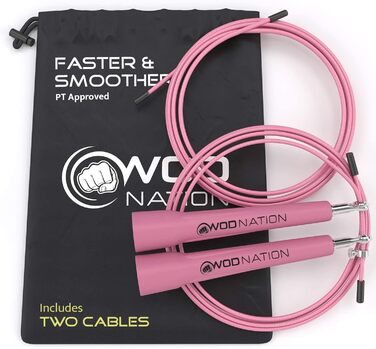 Стрибкова скакалка WOD Nation Speed Jump Rope – для боксу, MMA, фітнесу, рожева