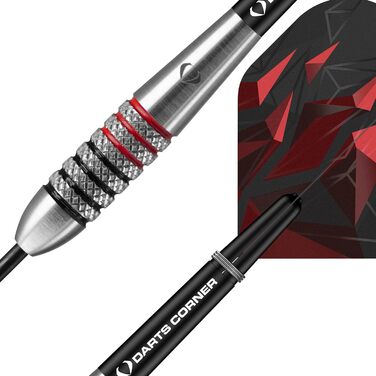 Набір дартсів Darts Corner Astrofire, корпус 90% вольфрам, сталеві наконечники, 6 флайтів, 6 шафтів, картка та кейс