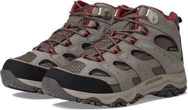 Черевики для ходьби Merrell Moab 3 Mid Wtrpf для хлопчиків (12 Wide Big Kid, Boulder Rot)