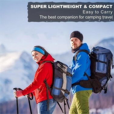 Саморозкладаюча туристична матрац-спальник для кемпінгу та відпочинку на пляжі, з педальною помпою та інтегрованим подушкам, 196x125 см, 2-місна