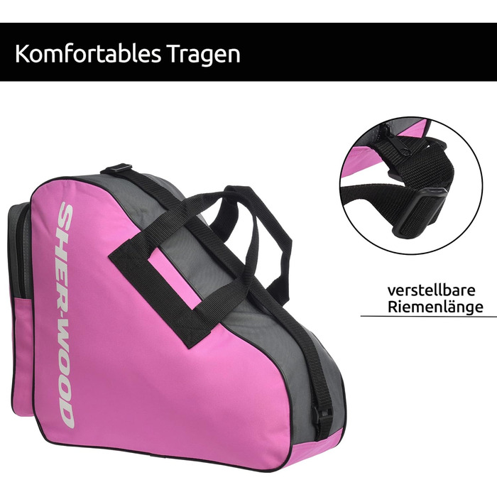 Сумка для ковзанів Sherwood: для ковзанярів та хокеїстів, рожева