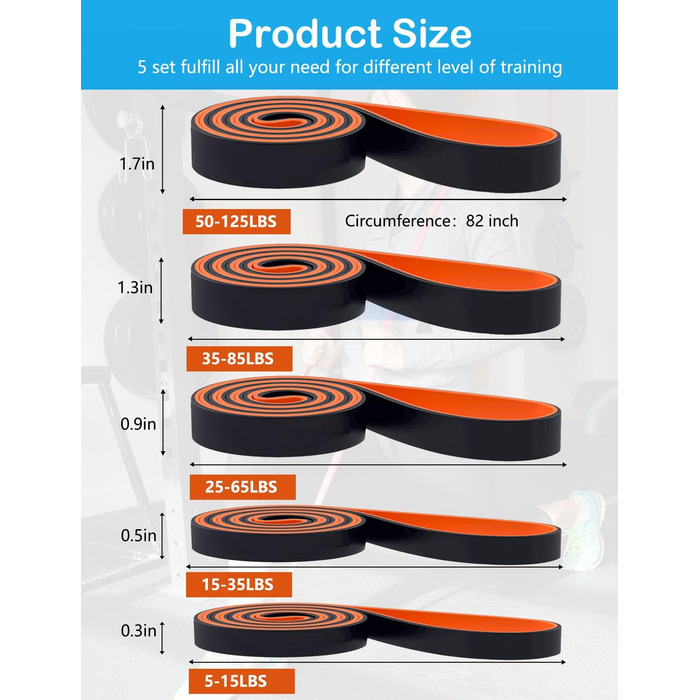 Гумові еспандери для підтягувань та фітнесу Resistance Bands Orange (Chevron)