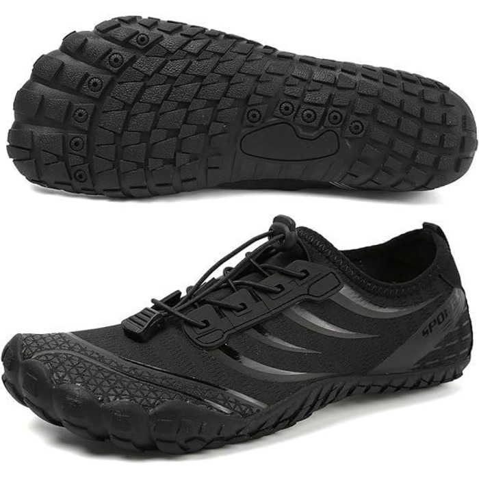 Чоловічі та жіночі аквашузи Ziitop: для плавання, серфінгу, йоги. Швидка сушка, розміри 36-46 EU, чорний колір