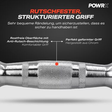 Гексагональні гантелі POWRX Pro 2 шт 4-60 кг – гумові короткі гантелі з хромованою ручкою, нековзкі, набір для фітнесу, інклюзивно тренування