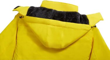Чоловіча зимова куртка для катання на лижах з водонепроникним покриттям, вітрозахисна, з капюшоном. Підходить для сноубордингу та захисту від дощу. Колір: жовтий
