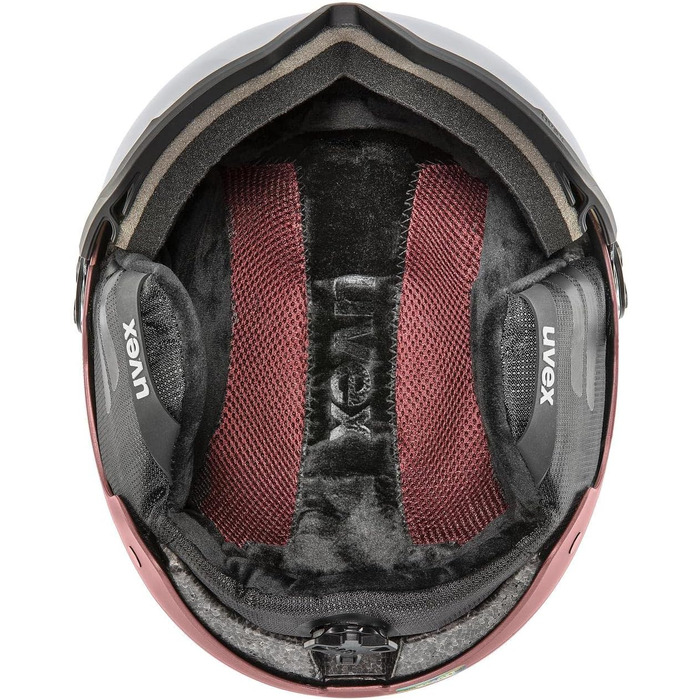 Гірськолижний шолом uvex Wanted Visor для жінок і чоловіків, антик рожевий матовий, розмір 54-58 см, з візором, міцний