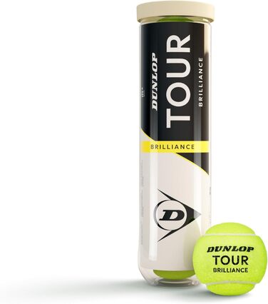 Тенісний м'яч Dunlop Tour Brilliance - для всіх покриттів, 3x4 м'ячі