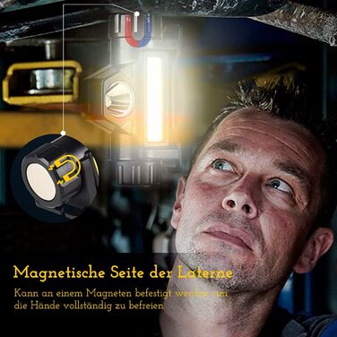 CREADY® Налобний ліхтар LED, перезаряджуваний USB | Налобний ліхтар з регульованим кутом та вологозахистом | Для походів, велоспорту, дітей