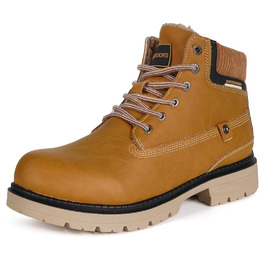 Зимові черевики для жінок та чоловіків, утеплені, водонепроникні, розмір 36-47, темно-жовтий колір