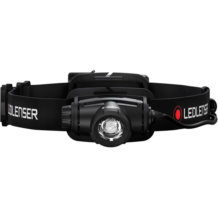 Ліхтар налобний Ledlenser H5 Core LED, 350 люмен, водонепроникний IP67, регульований, поворотний, з плавним регулюванням яскравості, 2xAA батарейки, дальність освітлення 160м, з батарейками