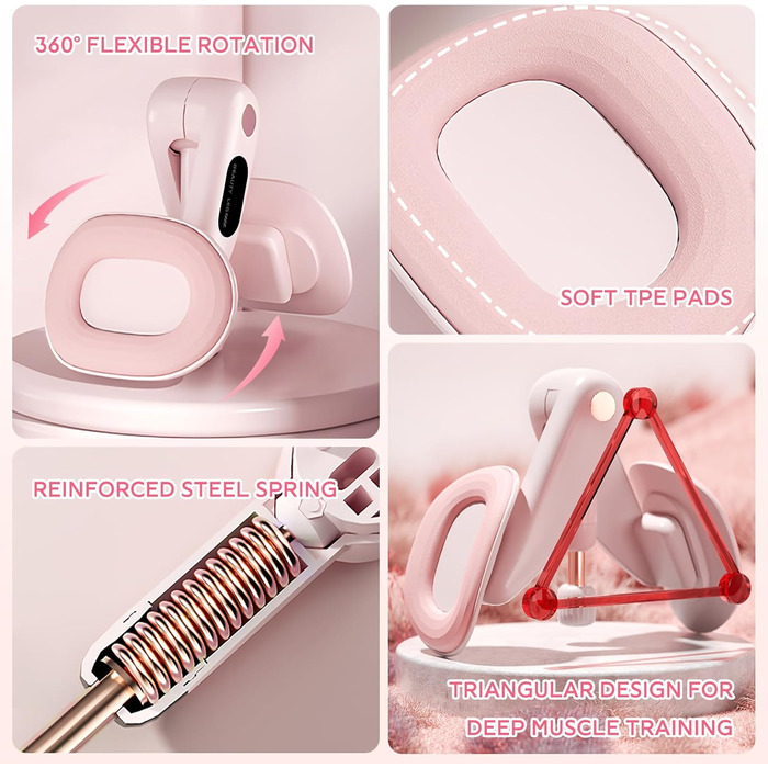 Тренер для впрас для тазового дна для жінок, обладнання для тренування тазового дна, тренажер для тазового дна, безпечне обертання на 360°, плавне регулювання ваги 7-16 кг, обладнання для фітнесу вдома, зелений без лічильника (рожевий без лічильника)