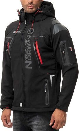 Чоловіча софтшеллова куртка Geographical Norway - функціональна, дихаюча, для активного відпочинку та походів, чорний - 03