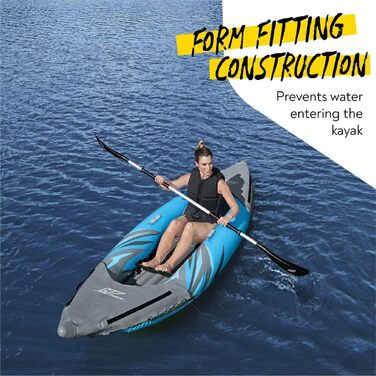 Надувний каяк Bestway Hydro-Force Surge для 1 особи з веслами, насосом і сумкою, різні розміри