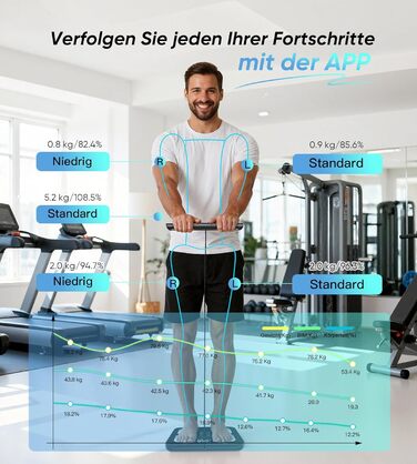 Вага для вимірювання жиру тіла з 8 електродами, персональна вага з Bluetooth, аналіз складу тіла, дисплей, 180 кг, BMI, протеїн, BMR, чорно-зелений