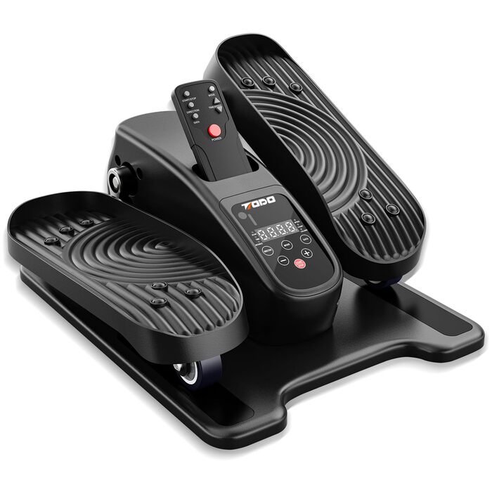 Еліптичний тренажер для дому Mini Electric Crosstrainer з пультом, дисплеєм, 12 швидкостями, для літніх людей та дорослих - Black