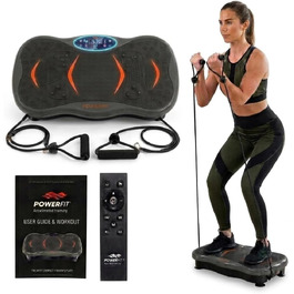 Віброплатформа для схуднення та фітнесу Whole Body Workout: вібраційна машина з Bluetooth-динаміком, пультом та еспандерами для лімфодренажу та тонусу тіла