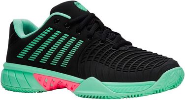Жіноче тенісне взуття K-Swiss Express Light 3 Clay - чорний, неон м'ята, неон пастельний рожевий (40 EU)